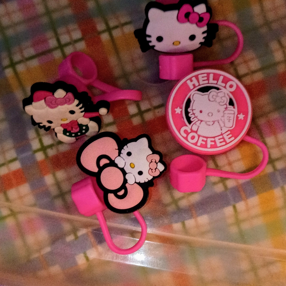 Hello Kitty Straw Toppers